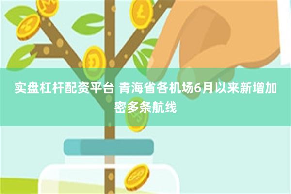 实盘杠杆配资平台 青海省各机场6月以来新增加密多条航线