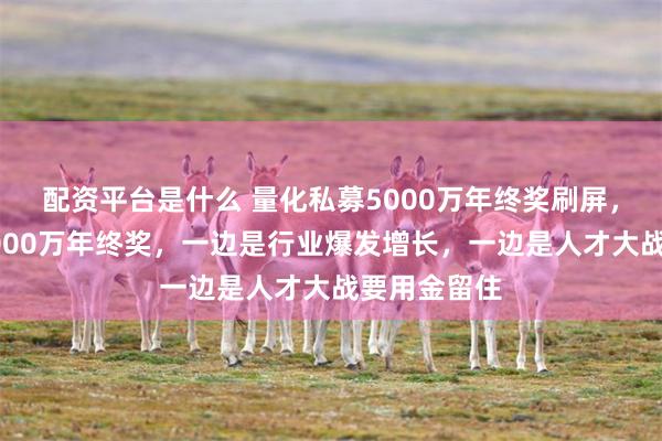 配资平台是什么 量化私募5000万年终奖刷屏，去年就有3000万年终奖，一边是行业爆发增长，一边是人才大战要用金留住