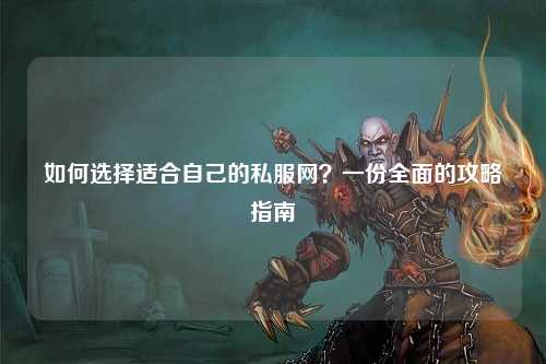 如何選擇適合自己的私服網？一份全面的攻略指南
